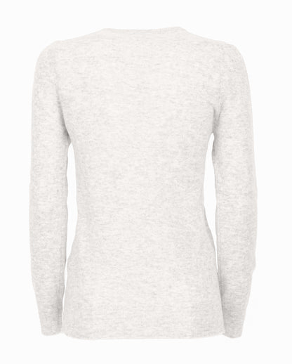 NEW FALL 24 - Women's Pure Cashmere Crewneck Cardigan Off-White