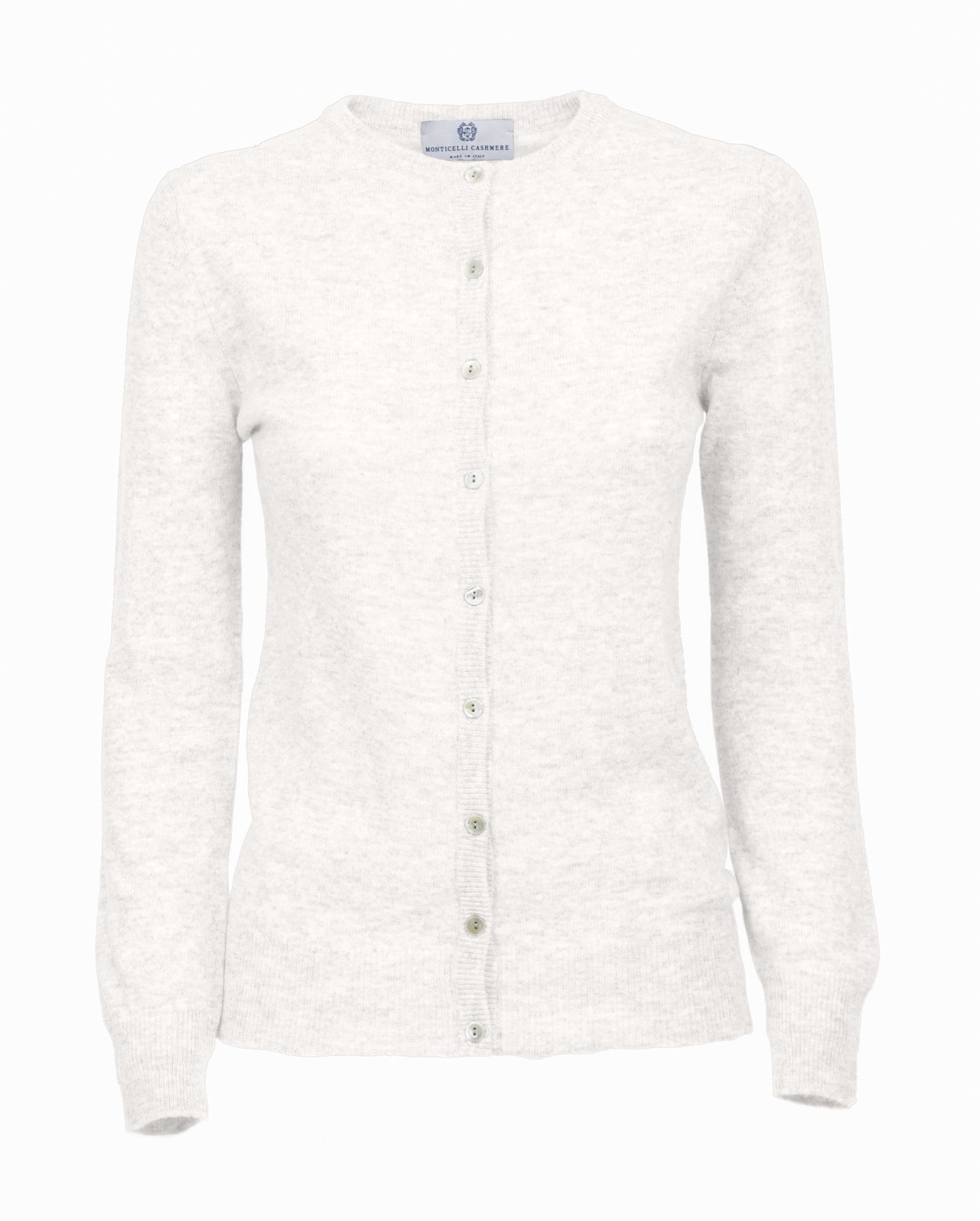 NEW FALL 24 - Women's Pure Cashmere Crewneck Cardigan Off-White