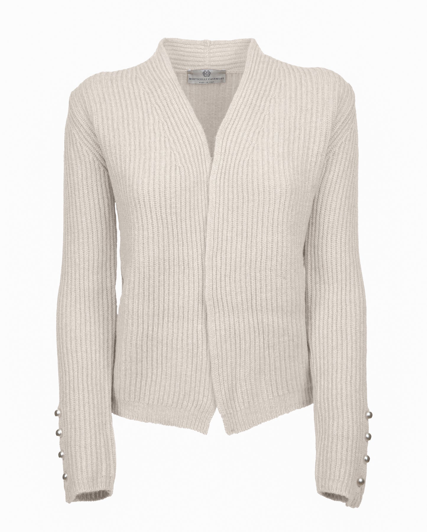 Women's Cashmere Fisherman's Rib Blazer Milk White