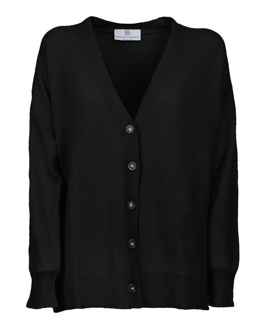 NEW FALL 24 - Women's Cashmere Oversized Cardigan Black