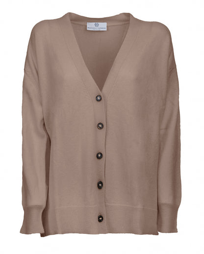 NEW FALL 24 - Women's Cashmere Oversized Cardigan Taupe