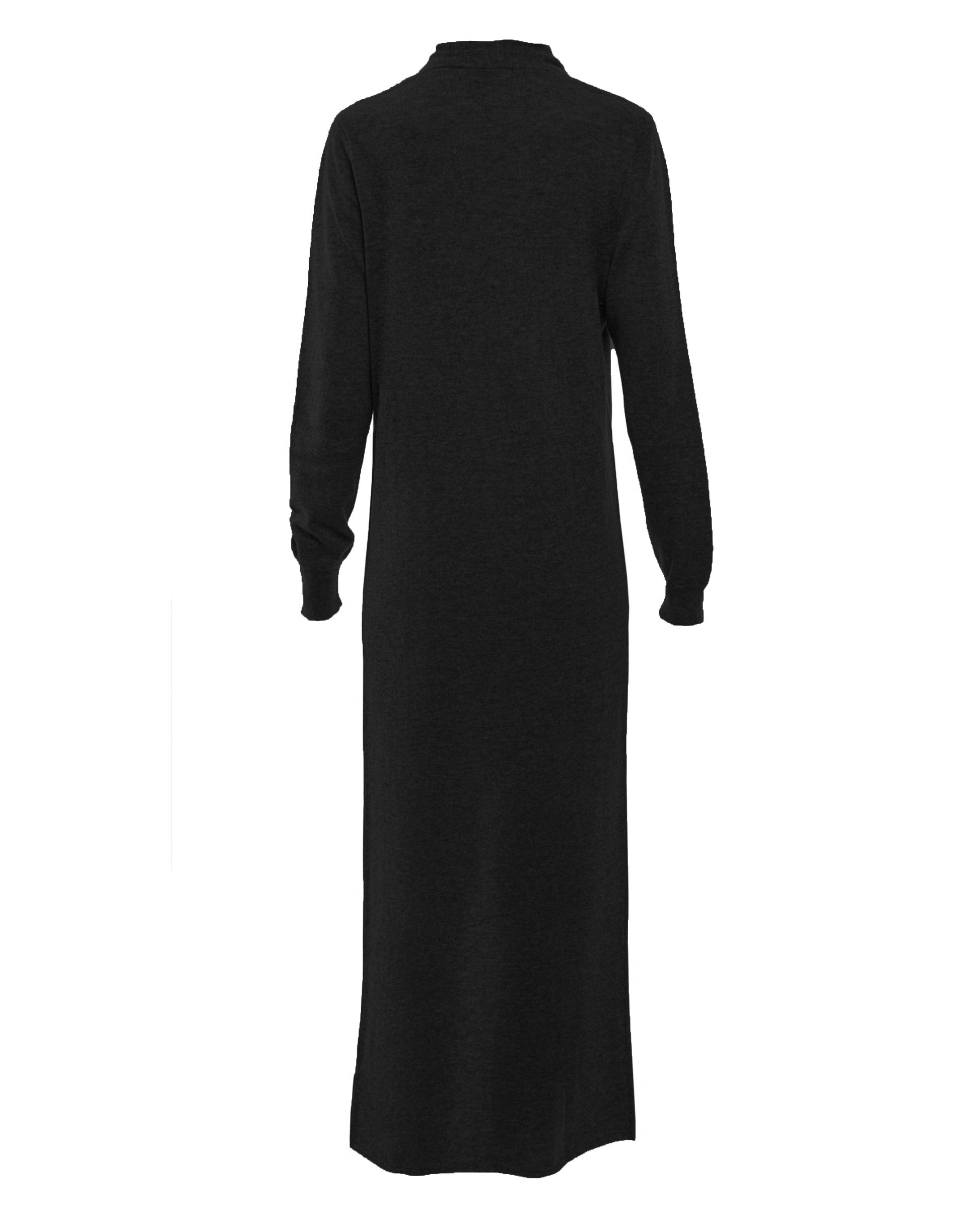 Womens Fine Cashmere Full Length Duster Cardigan Black Made In Italy 2