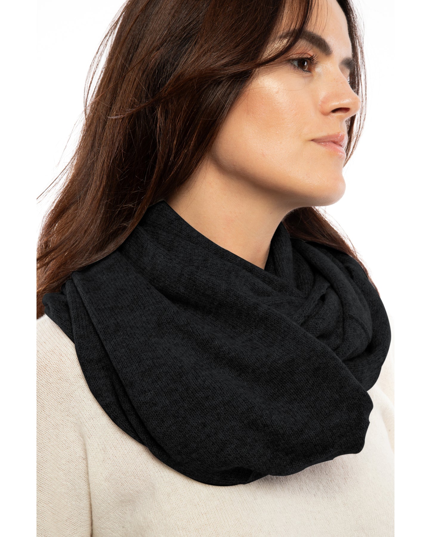 Women's Maxi Cashmere Neck Scarf Black