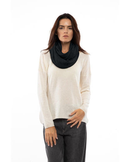 Women's Maxi Cashmere Neck Scarf Black