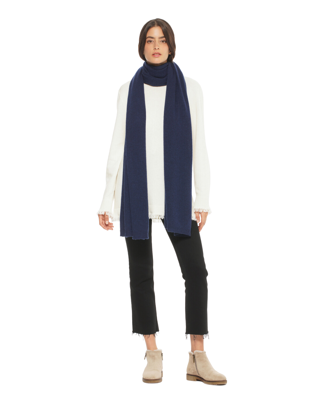 Monticelli Women's Cashmere Wrap Scarf Made In Italy Blue 2