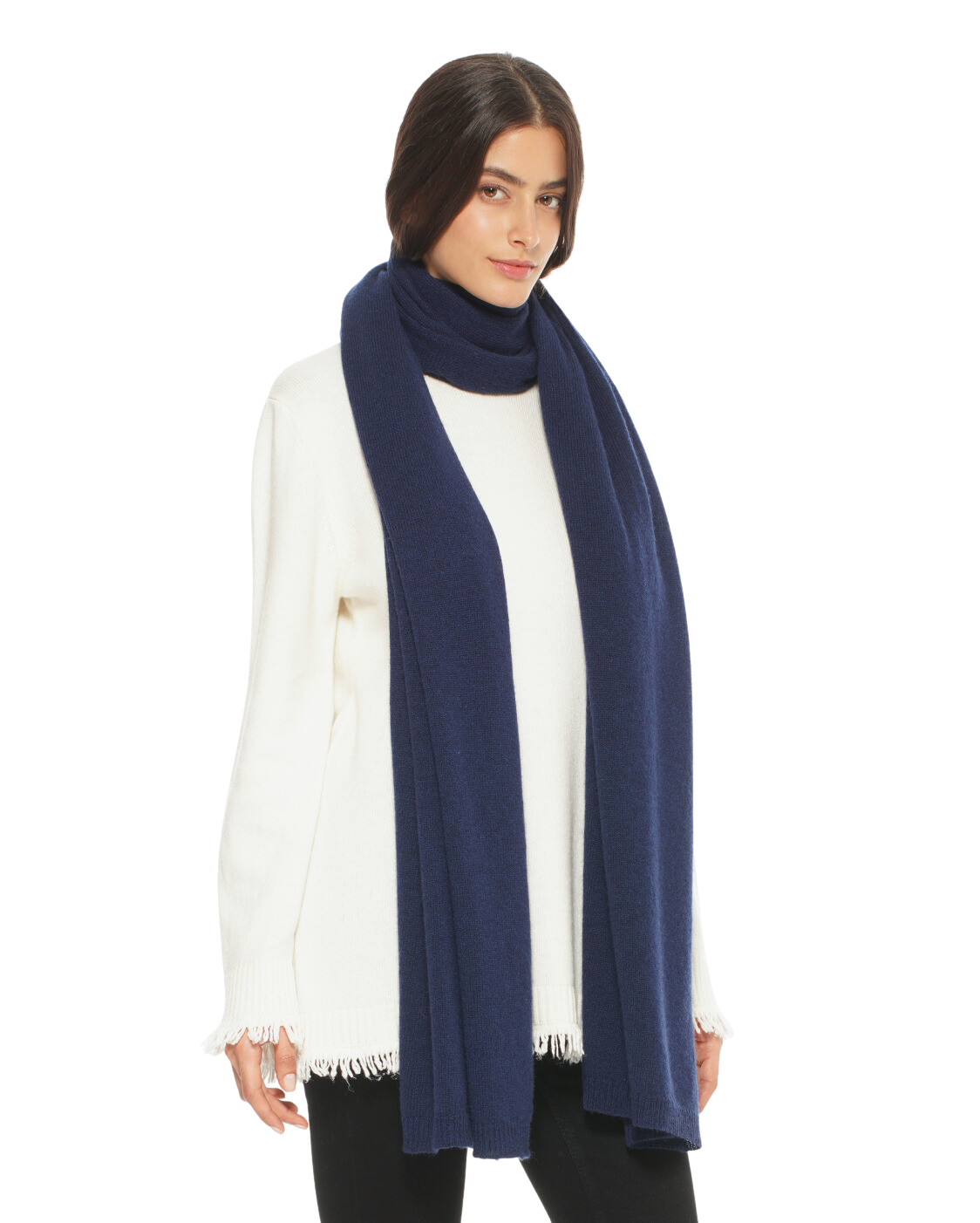 Monticelli Women's Cashmere Wrap Scarf Made In Italy Blue 3