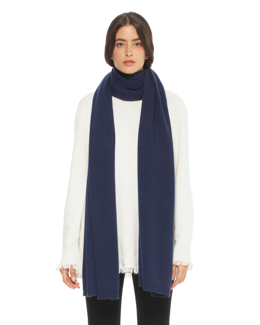 Monticelli Women's Cashmere Wrap Scarf Made In Italy Blue 1