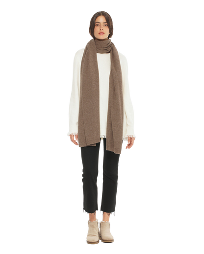 Monticelli Women's Cashmere Wrap Scarf Made In Italy Brown 3