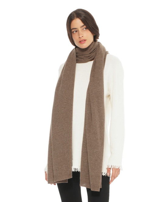 Monticelli Women's Cashmere Wrap Scarf Made In Italy Brown 1