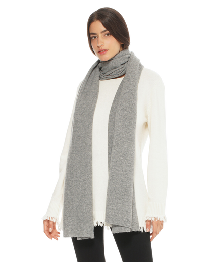 Monticelli Women's Cashmere Wrap Scarf Made In Italy Medium Grey 1